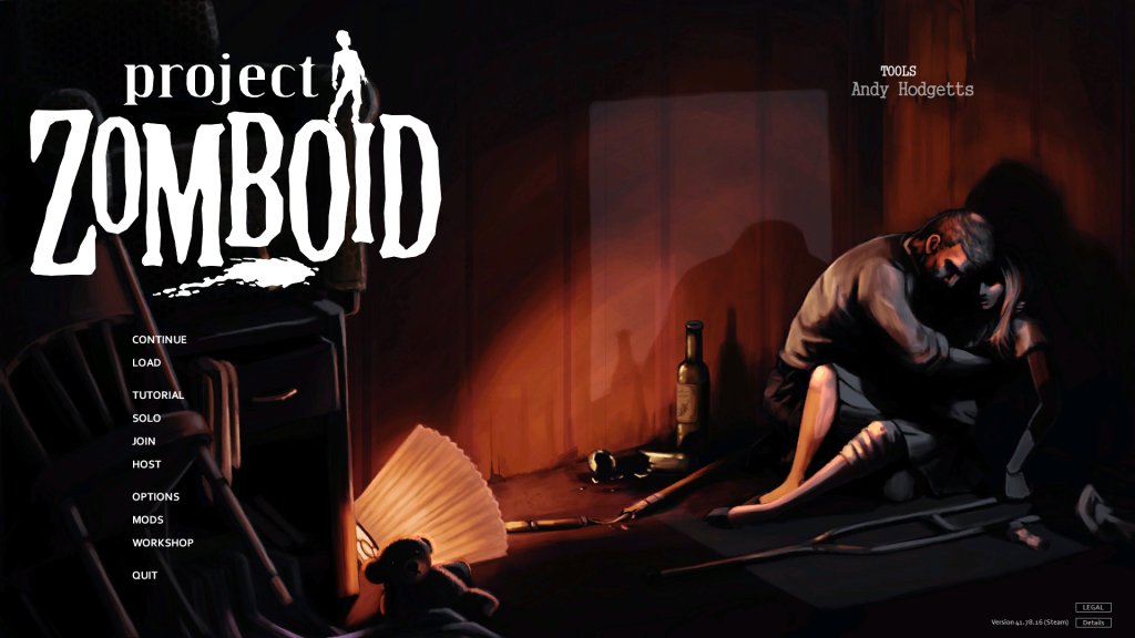 Project Zomboid Main Title Screen
